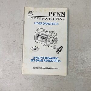 Penn International Lever Drag Reels Instruction Parts Manual Big Game Fishing 96